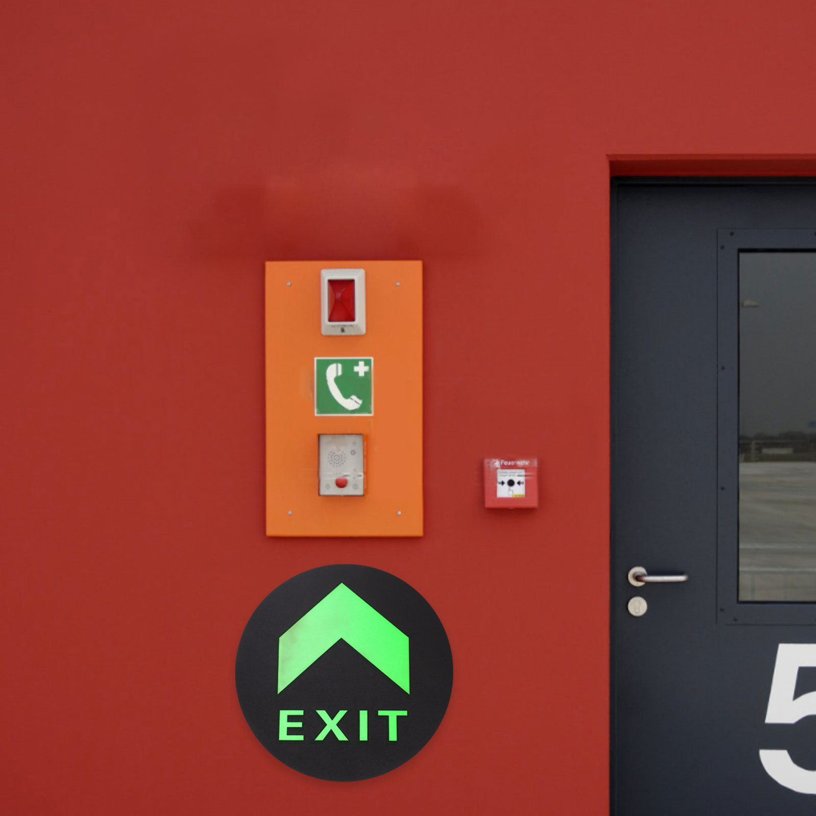 Emergency Exit Sign - Adesivo de Chão Luminoso Noturno para