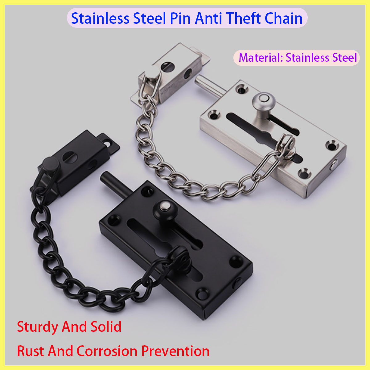 Security Chain Door - Nova fechadura de porta de aço