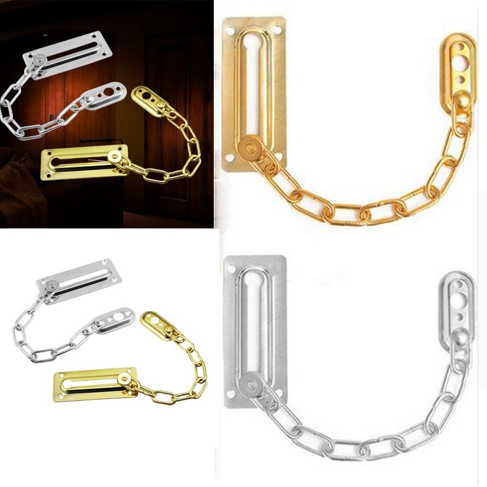 Security Chain Door - Fechadura de porta de trava polida,