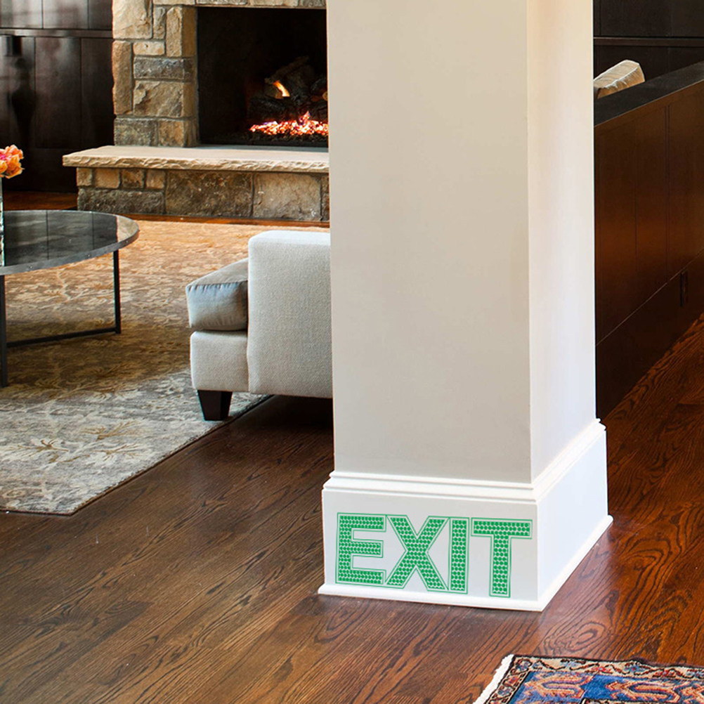 Emergency Exit Sign - Adesivo de Parede Luminoso para Saída,